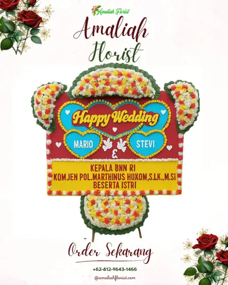 Papan Bunga Pernikahan Tretep